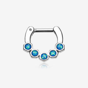 Opal Hexa Gemina Septum Clicker-Light Blue